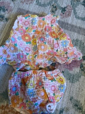 Angel Dear Floral Two-Piece Diaper Cover Set - Pink, Orange, Yellow, Blue, Green